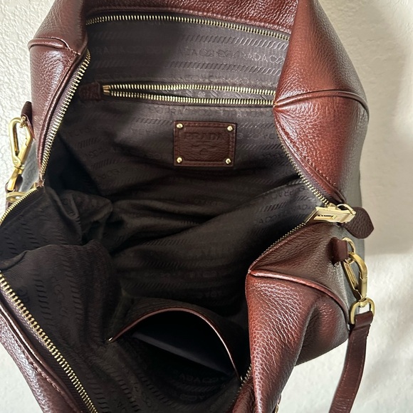 Authentic Prada Two-Tone Leather Satchel - Picture 7 of 9